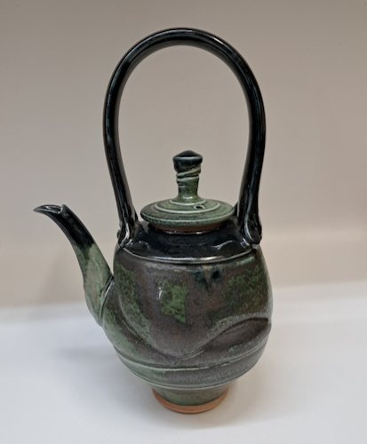 Click to view detail for #260229 Tea Pot Green & Black $65