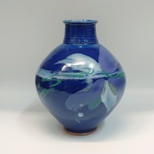 Click to view detail for #220128 Vase Cobalt 8.5