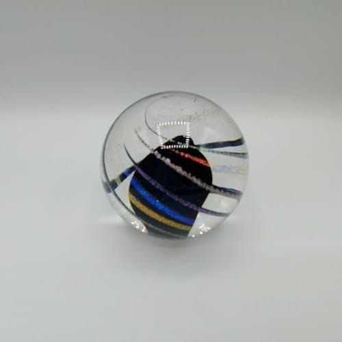 DB-381 Paperweight - Dichroic Cane Swirl $95 at Hunter Wolff Gallery