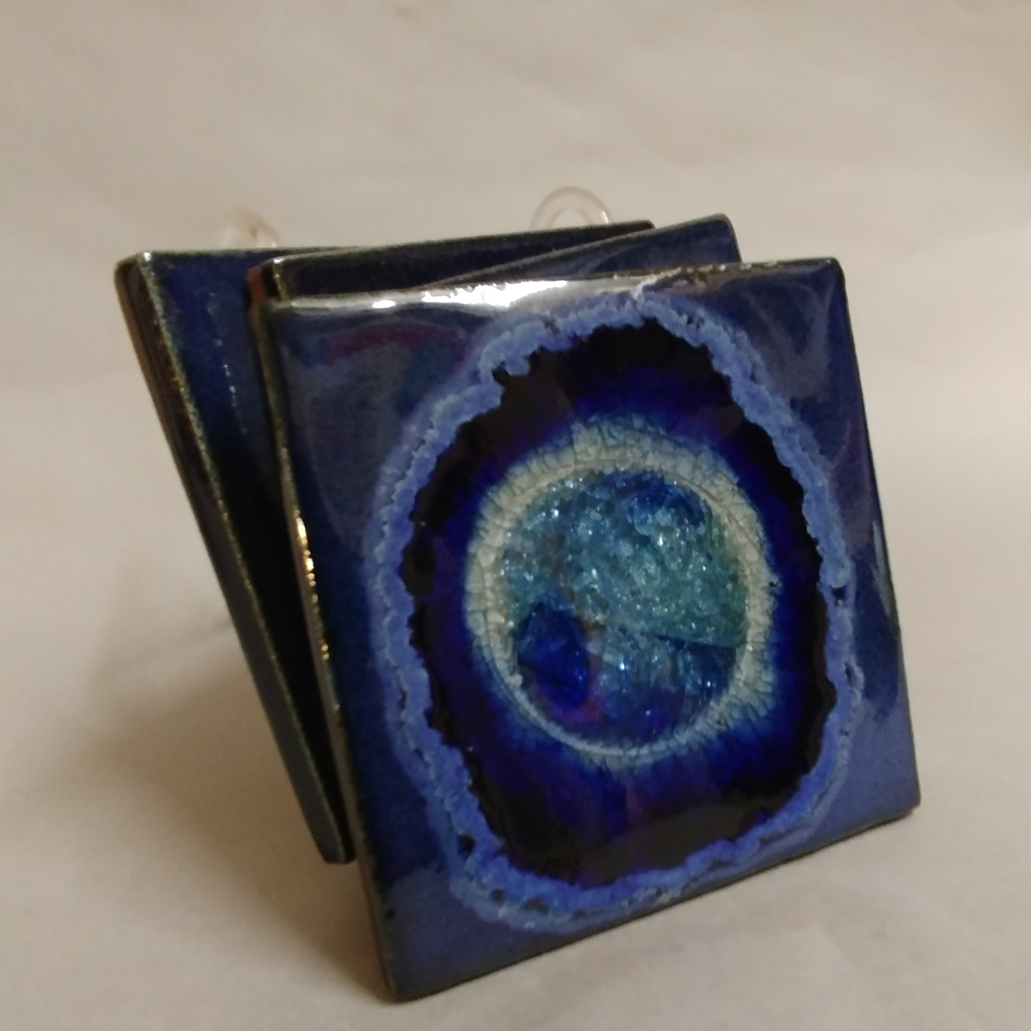 Click to view detail for KB-587 Coasters Set of 4 Cobalt $43