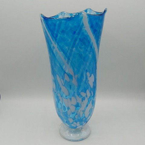Click to view detail for DB-383 Vase Large Capri Starfish 12x5 $175