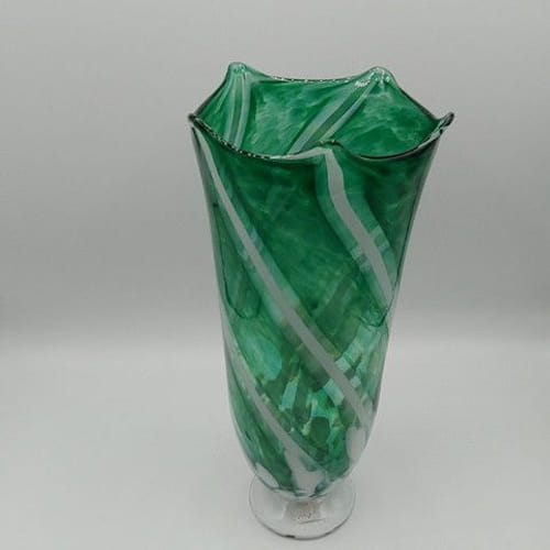 DB-384 Vase Large Green Starfish 12x5 $175 at Hunter Wolff Gallery