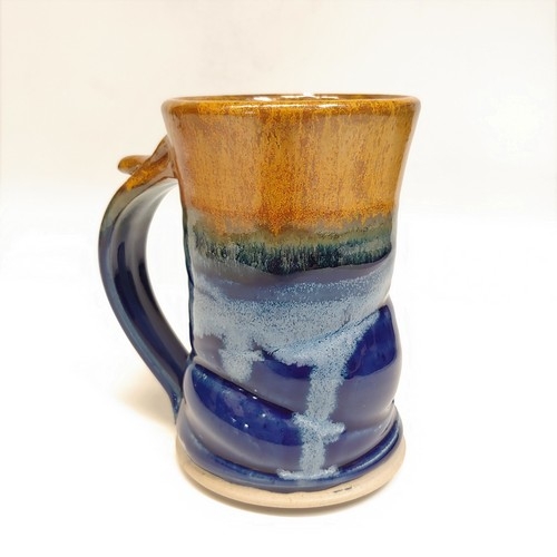Click to view detail for #221142 Mug Golden Brown/Cobalt $18