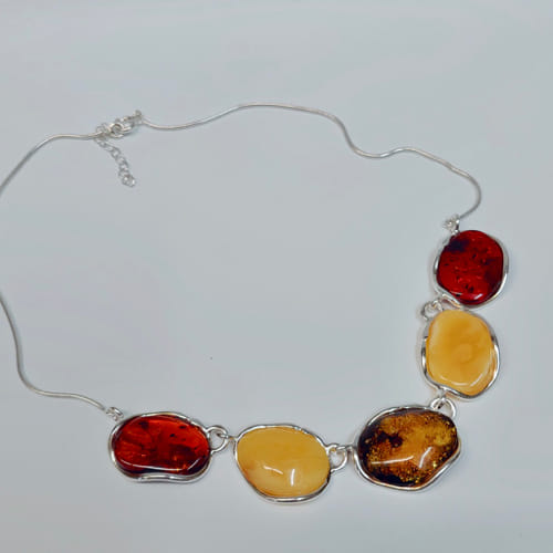 Click to view detail for HWG-043 Necklace, 5 Irregular Oval $344
