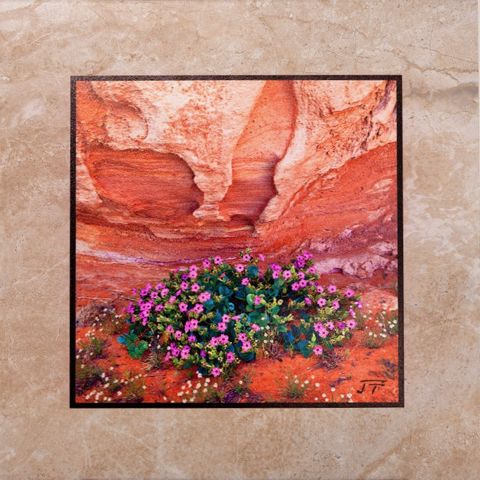Click to view detail for Four O'Clocks Stone Plaque 18x18 $180