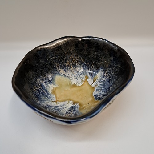 SL-500 Bowl, Porcelain Free-form Coil w/Stamped Band $80 at Hunter Wolff Gallery