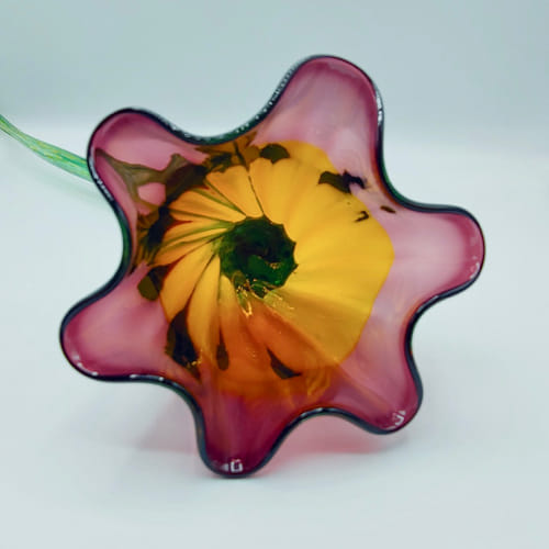 Click to view detail for DB-509 Flower Purple/Gold 16x3x3 $85