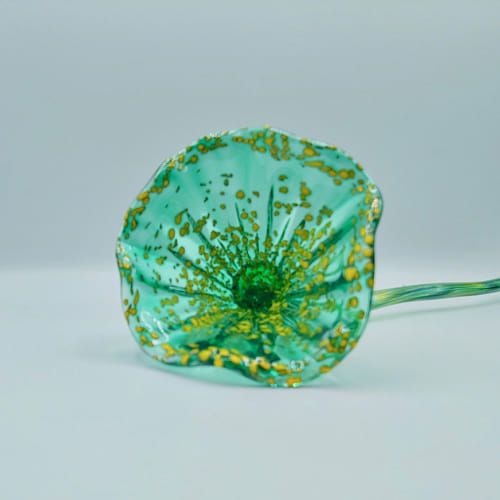 Click to view detail for DB-514 Flower Mint Green/Yellow 10x2.5x2.5 $65