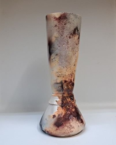 BS-057 Vessel Combined, Pit Fired 14x6 $225 at Hunter Wolff Gallery