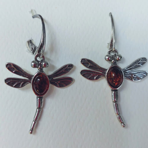 Click to view detail for HWG-057 Earrings, Dragon Fly $41