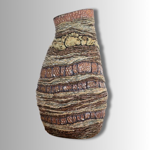 SL-599 Stoneware & Porcelain, Bearing Striations III $745 at Hunter Wolff Gallery