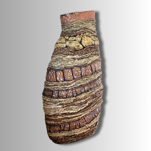 SL-599 Stoneware & Porcelain, Bearing Striations III $745 at Hunter Wolff Gallery