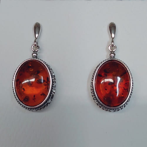 Click to view detail for HWG-061 Earrings, Oval Drop $59