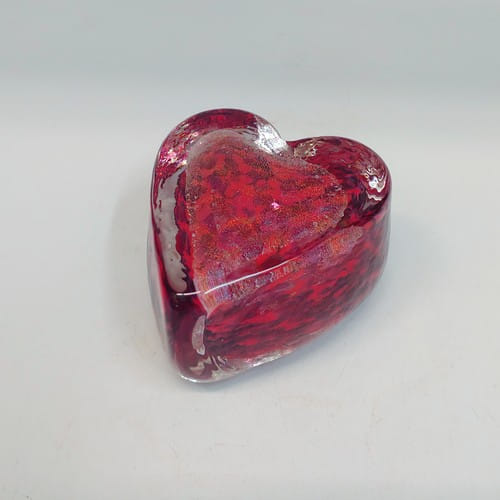 DB-624  Paperweight - red heart $52 at Hunter Wolff Gallery