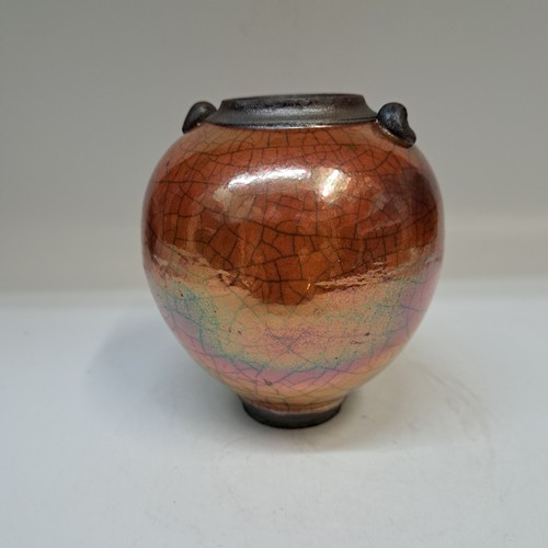 BS-062 Vessel, Small Pot - Ferric Glaze 4.5x4 $50 at Hunter Wolff Gallery