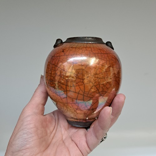 Click to view detail for BS-062 Vessel, Small Pot - Ferric Glaze 4.5x4 $50