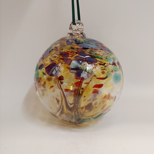 DB-641 Ornament Witchball Earth Tone 3x3 $33 at Hunter Wolff Gallery