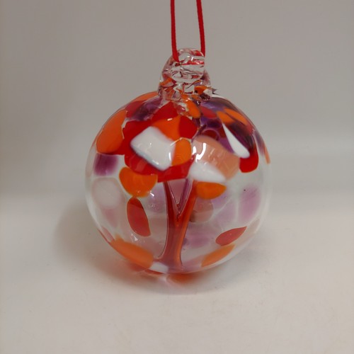 DB-642 Ornament Witch Ball  Flower 3x3 $33 at Hunter Wolff Gallery