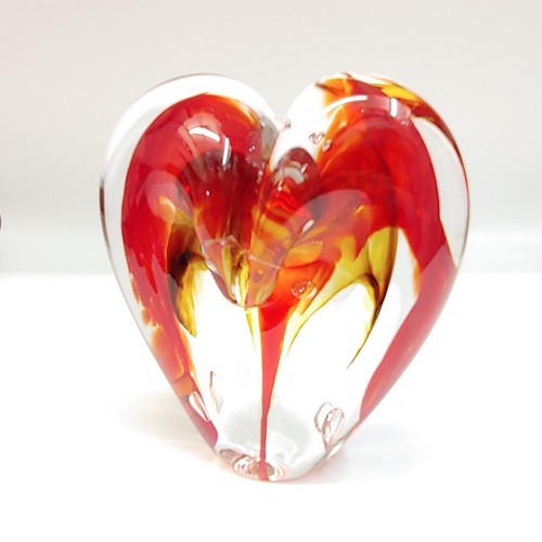 DG-064 Heart Red & Amber 5x4 $108 at Hunter Wolff Gallery