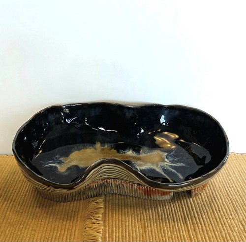 SL-654 Porcelain Free Form Platter & Bowls /5 Pc Set $365 at Hunter Wolff Gallery