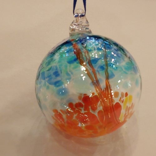 DB-685 Ornament Witchball Grand Prismatic $35 at Hunter Wolff Gallery