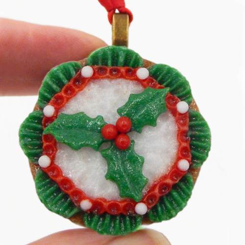 HG-118 Ornament Christmas Holly $52 at Hunter Wolff Gallery