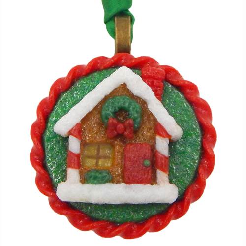 HG-126 Ornament Christmas Gingerbread House $52 at Hunter Wolff Gallery