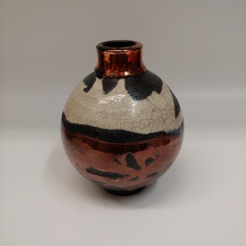 #220721 Raku Copper, White Crackle and Black $22 at Hunter Wolff Gallery
