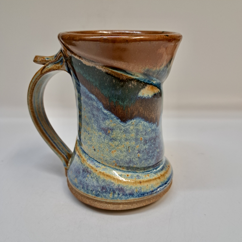 Click to view detail for #250727 Mug Blue/Brown $19