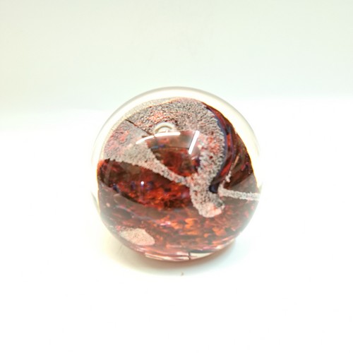 Click to view detail for DB-754 Paperweight red dichroic 3x3 $48