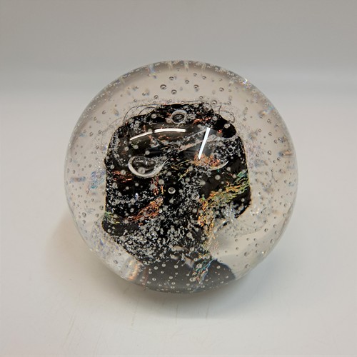 DB-756 Paperweight Black Dichro 3x3 $48 at Hunter Wolff Gallery