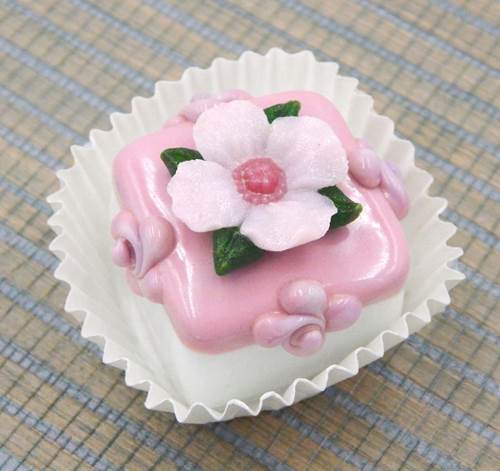 HG-009 Strawberry & Pink Primrose Petit Four $50 at Hunter Wolff Gallery