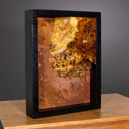 Click to view detail for BEN-9063 Clock, Bearded Burl 9 3/4 x 12 1/2 x 2 1/8 $400