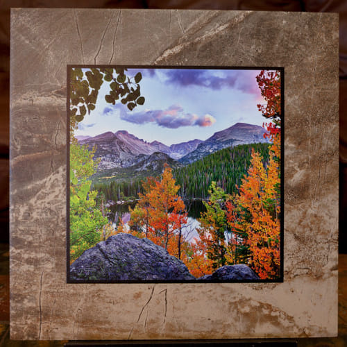 Click to view detail for Autumnal Symphony Stone Plaque 12x12 $90