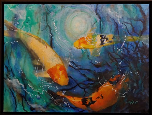 Click to view detail for Being Koi 18x24 $1200