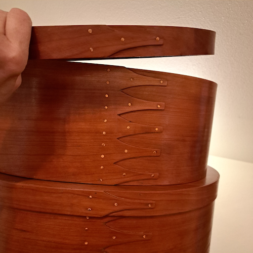 BJ-011 Shaker Oval Treasure (Nesting) Boxes / Set of 4 $2500 at Hunter Wolff Gallery