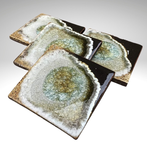 Click to view detail for KB-555 Coasters Set - Black and Copper $42