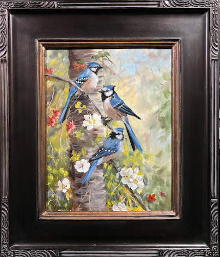Blue Jays 14x11 $475 at Hunter Wolff Gallery