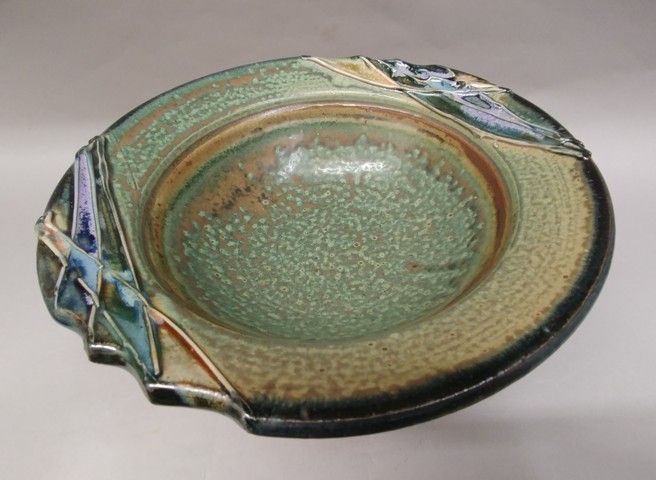 Click to view detail for Bowl - Green Glaze 10