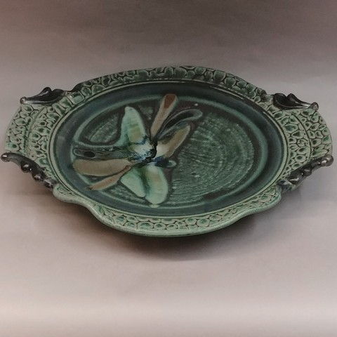 Click to view detail for Bowl, Shallow with Handles 16x14 Green
