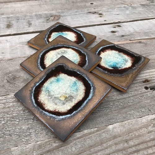 Click to view detail for KB-704 Coasters Set of 4 Bronze $45