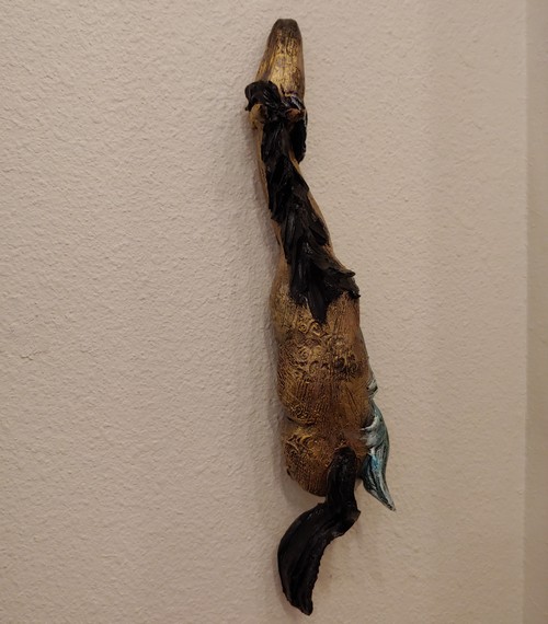 Click to view detail for CS-006 Buckskin Swimming Pony Sculpture 2 $300