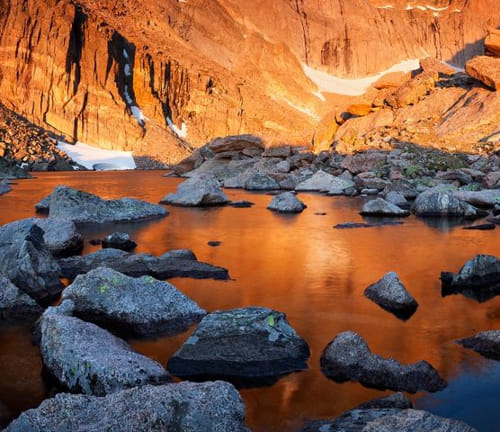 Click to view detail for Diamond Glow on Chasm Lake 13x11