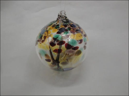 Click to view detail for DB-198 Ornament Witches Ball, Earth Tones