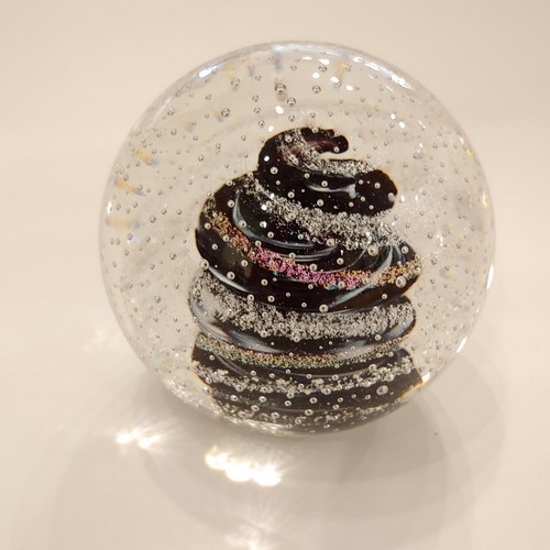 DB-684 Paperweight - Black with Dicroic $95 at Hunter Wolff Gallery