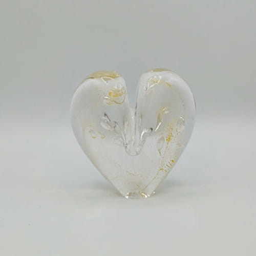 Click to view detail for DG-001 Heart Clear & 23K Gold, 4.5 $115