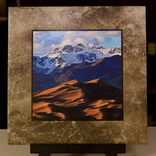 Click to view detail for Great Sand Dunes & the Sangre de Cristo Range Stone Plaque 12x12 $90 