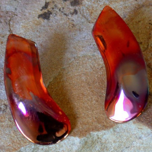 Click to view detail for EC-180 Earrings Iridescent Copper $137