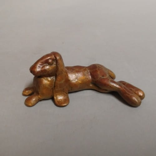 Click to view detail for FL107 Bunny Bronze 1.5x4.25x2.25  $110