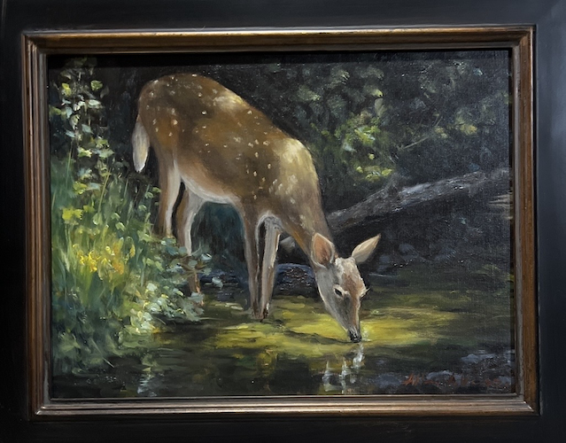 Click to view detail for Fawn At The Creek 21x16 $750